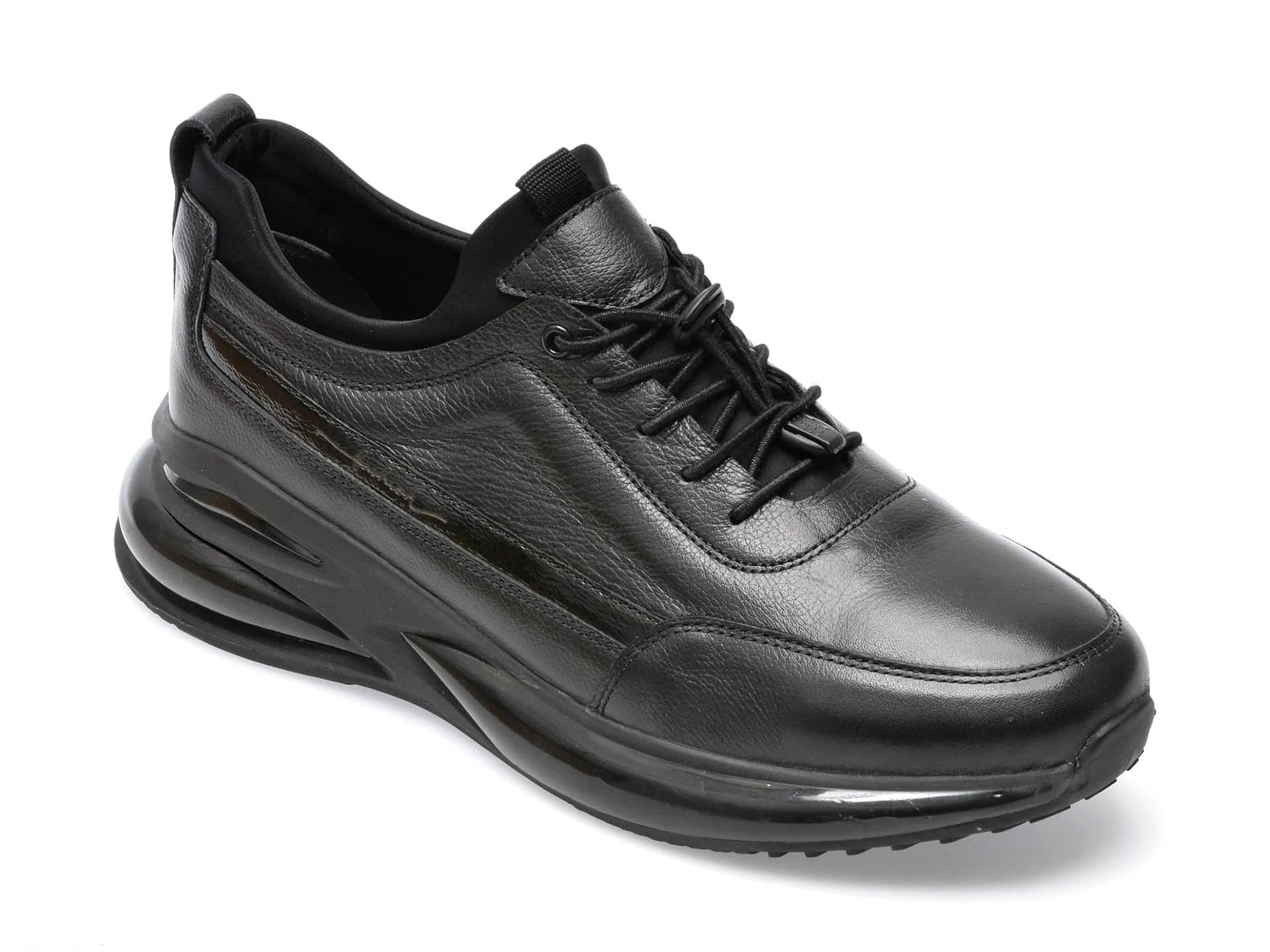 Pantofi sport OTTER negri, 356019, din piele naturala