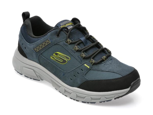 Pantofi sport SKECHERS bleumarin, OAK CANYON, din piele naturala si material textil