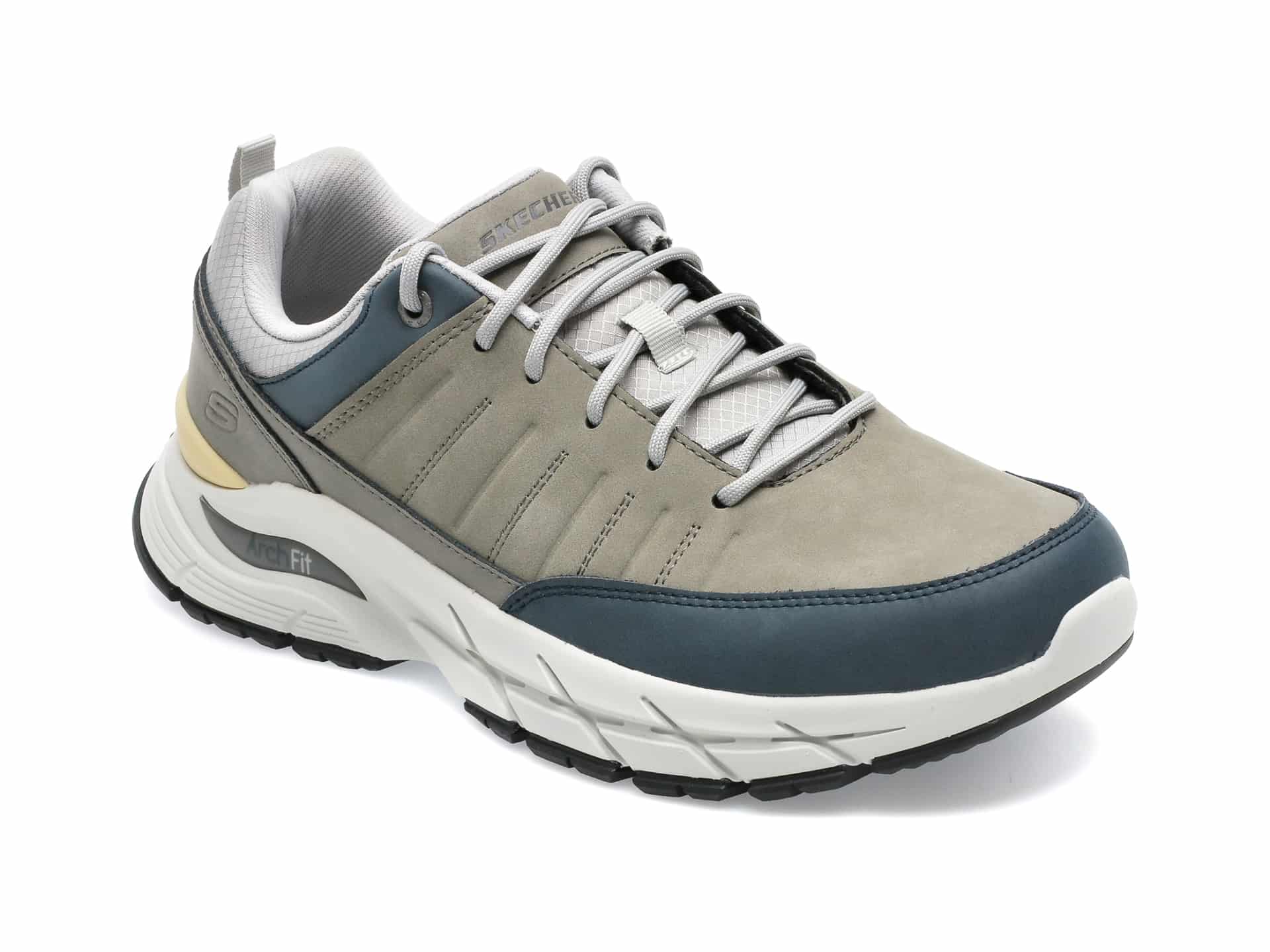 Pantofi sport SKECHERS gri, ARCH FIT BAXTER , din piele naturala