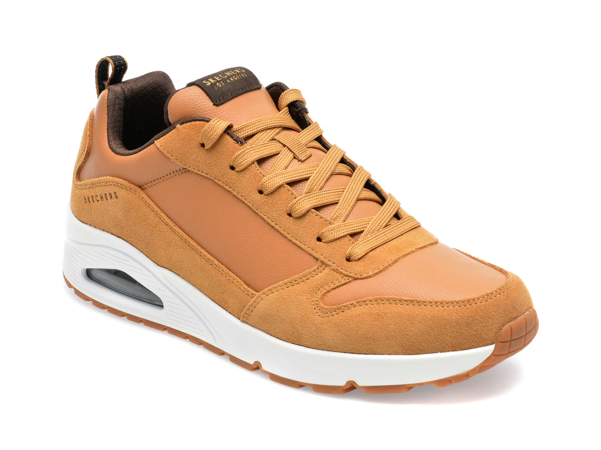 Pantofi sport SKECHERS maro, UNO, din piele naturala