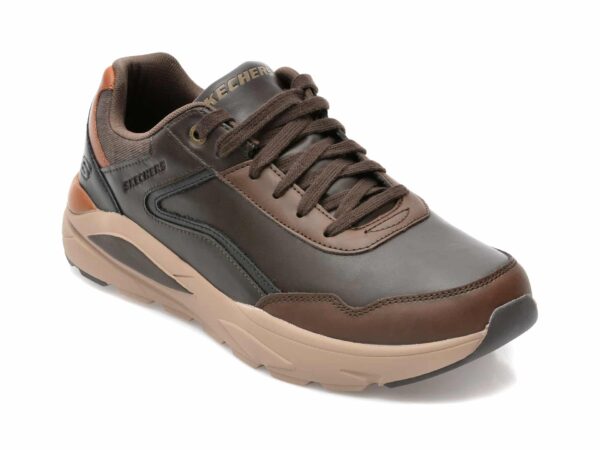 Pantofi sport SKECHERS maro, VERRADO, din piele naturala