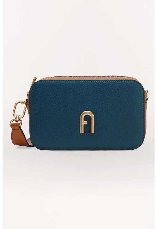 Geanta crossbody mica din piele cu aspect contrastant Primula