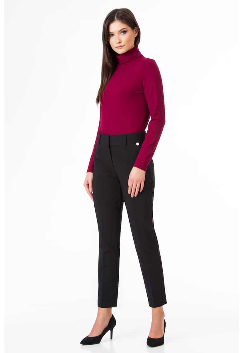 Pantaloni crop cu pensa