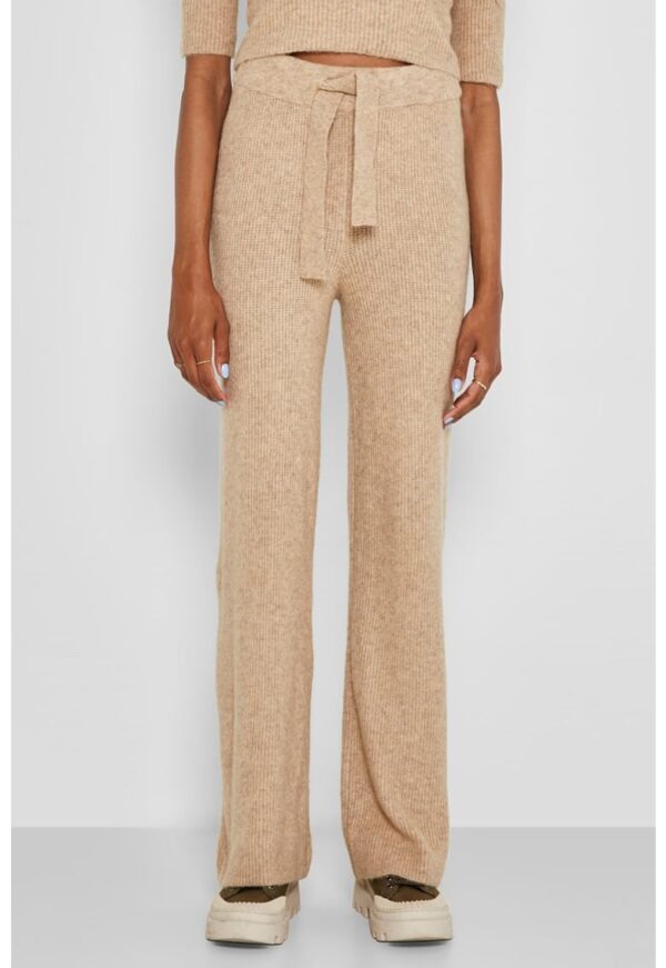 Pantaloni tricotati cu cordon in talie