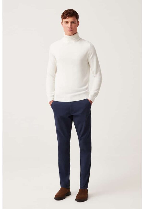 Pantaloni conici din amestec de bumbac