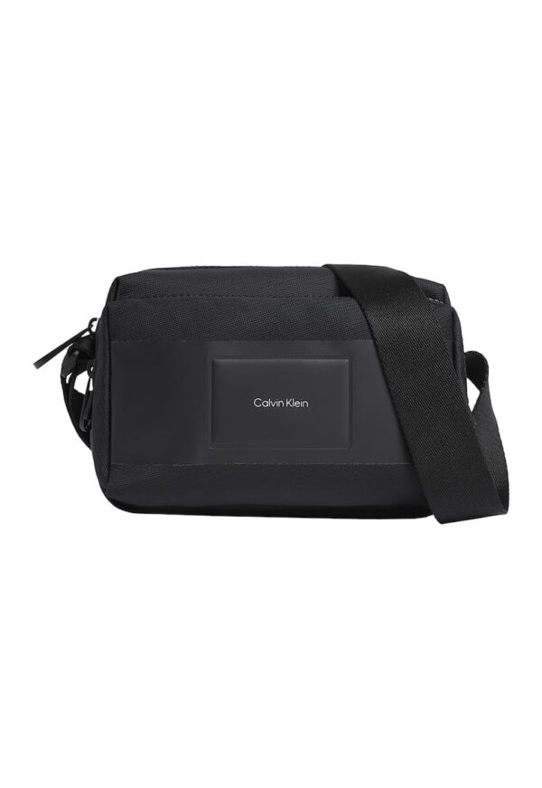 Geanta crossbody cu buzunar exterior cu fermor