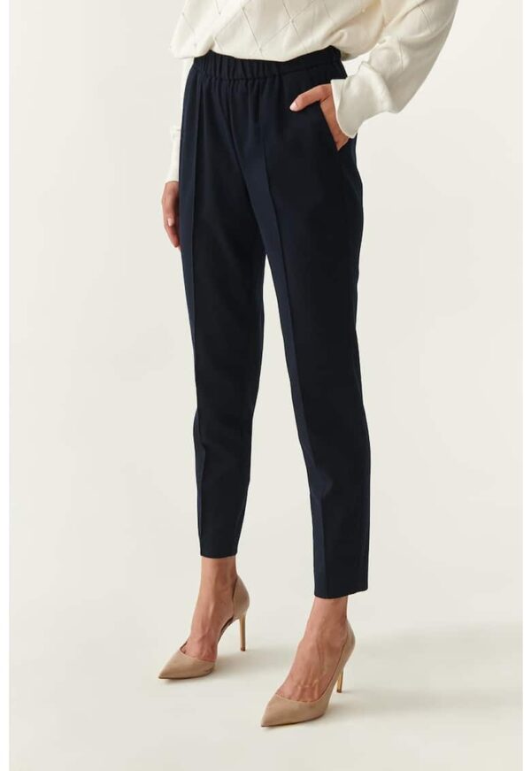 Pantaloni crop cu talie inalta Luno