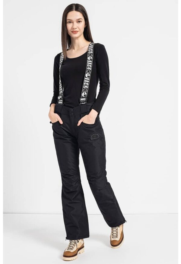 Pantaloni impermeabili cu bretele pentru ski si snowboarding