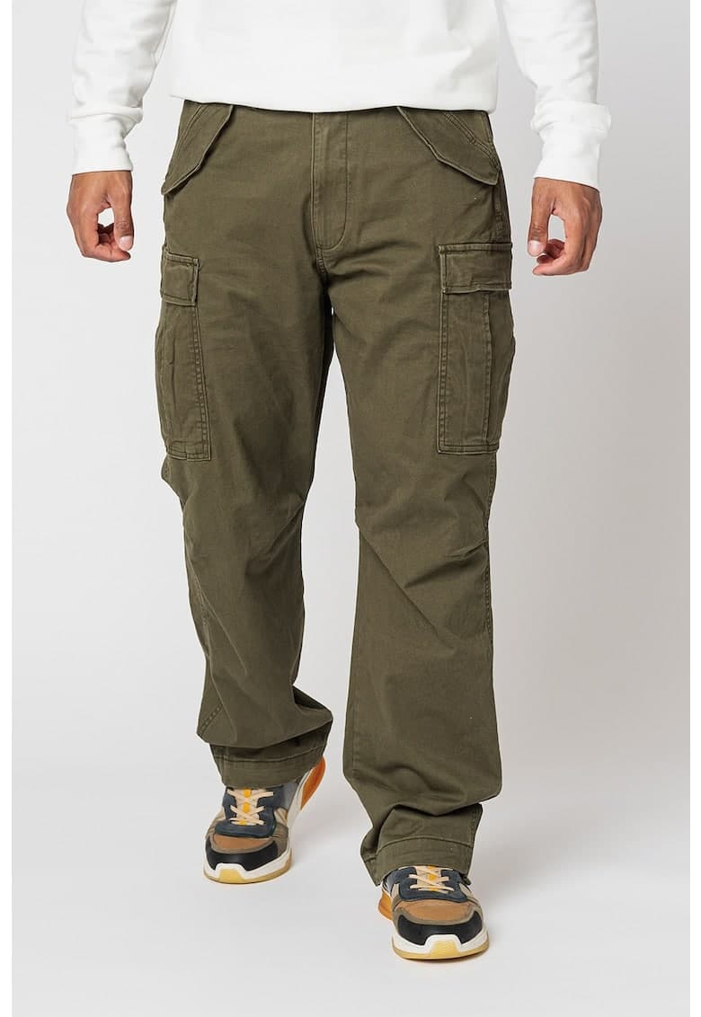 Pantaloni cargo din amestec de bumbac