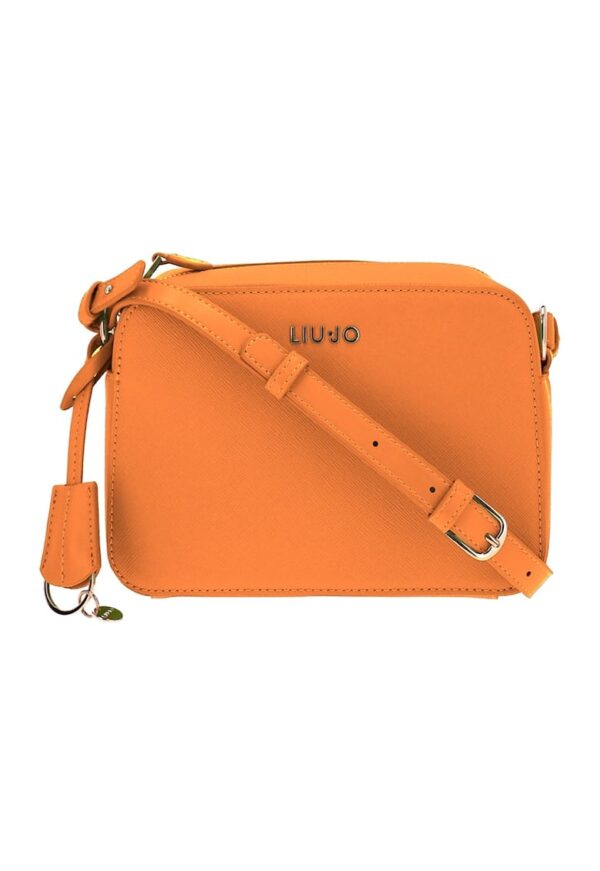 Geanta crossbody de piele ecologica cu aplicatie logo Agar