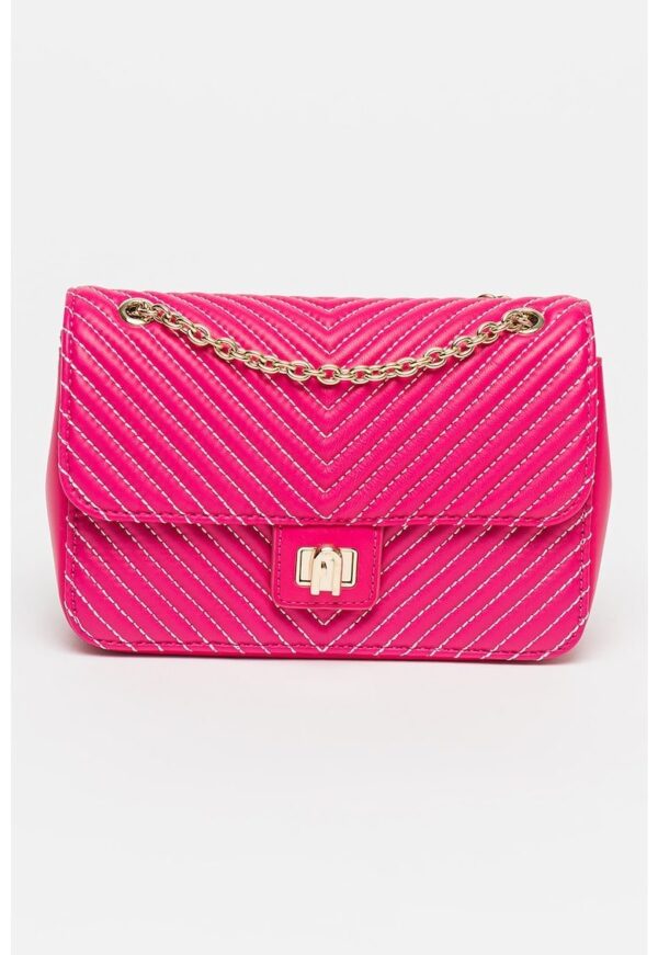 Geanta de piele cu bareta din lant pentru umar Pop Star