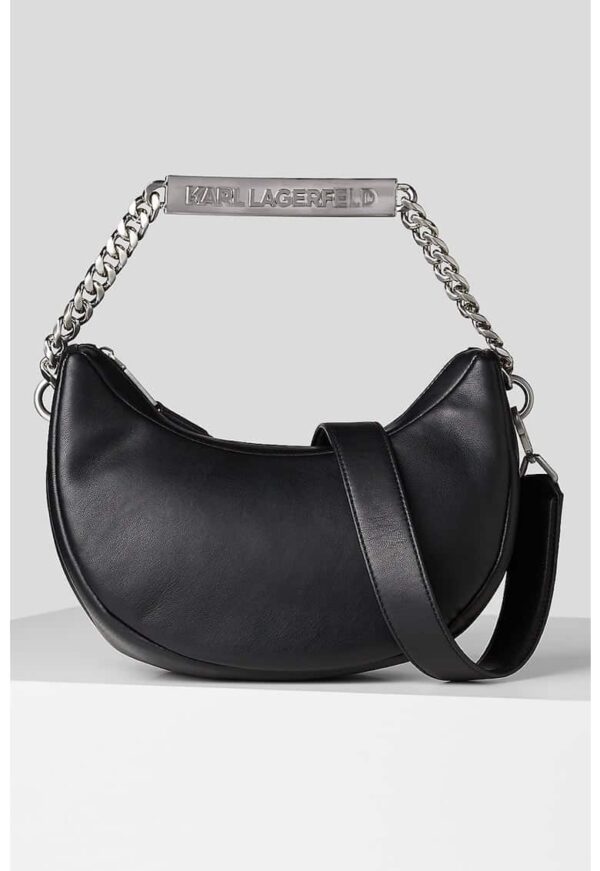 Geanta de piele ecologica cu bareta de umar Half Moon