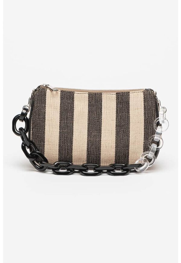 Geanta cu bareta de umar si model in dungi Moon