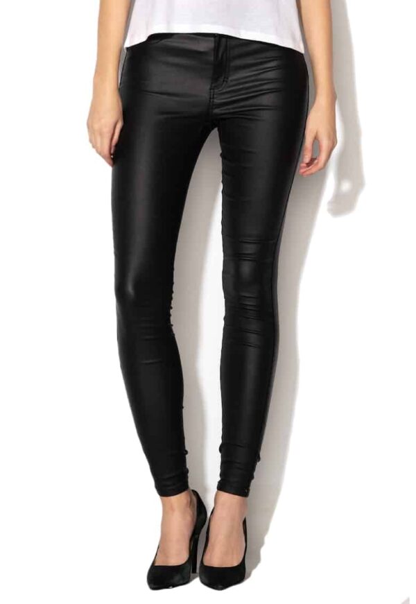 Pantaloni skinny cu pelicula lucioasa Royal