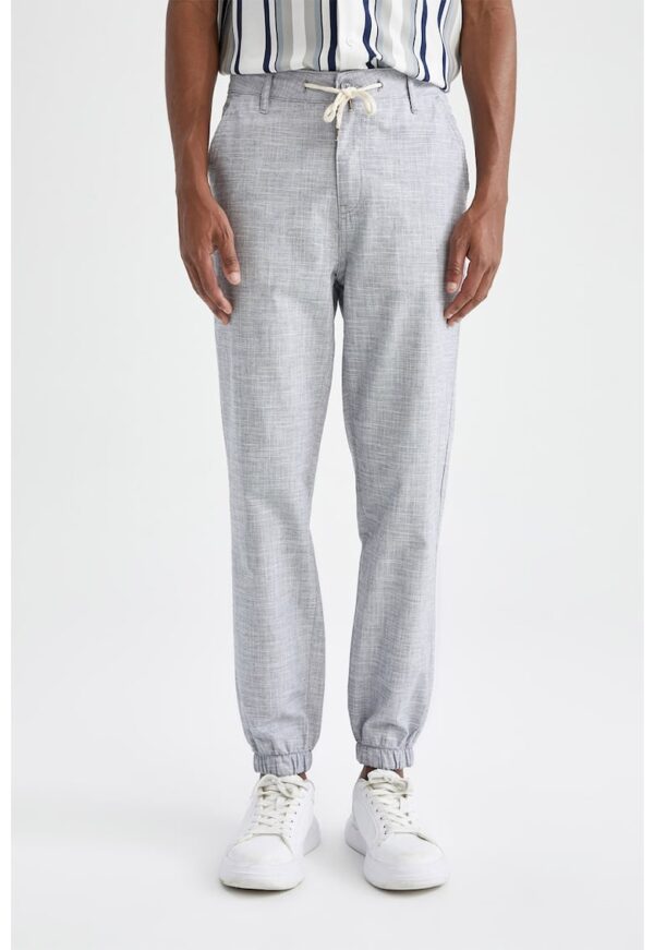 Pantaloni jogger cu snur si mansete elastice