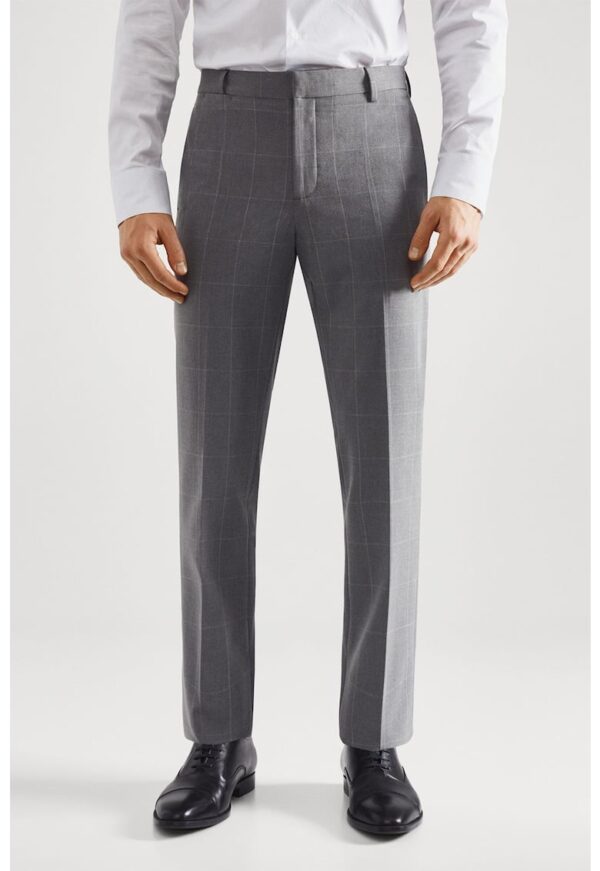 Pantaloni super slim fit eleganti cu model in carouri Paulo