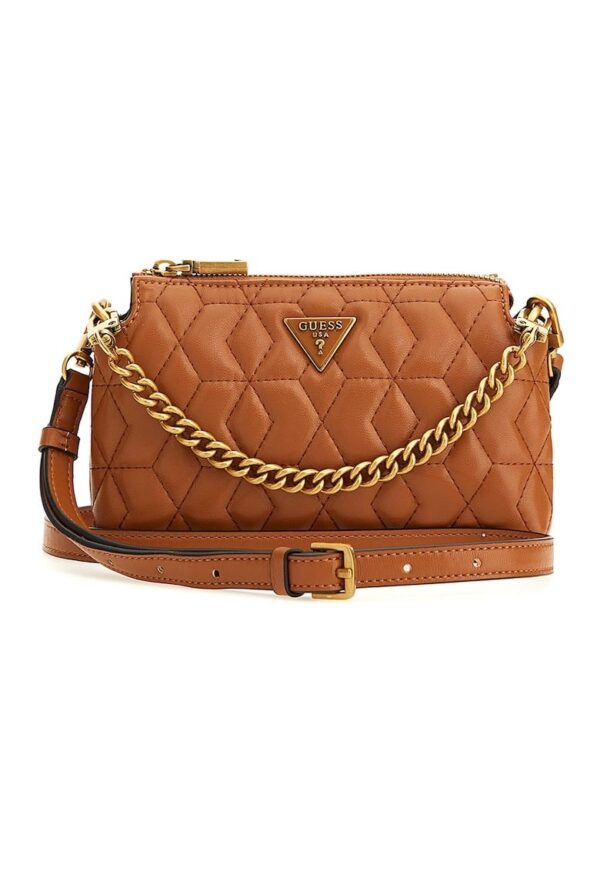 Geanta crossbody mica din piele ecologica cu aspect matlasat Elenia