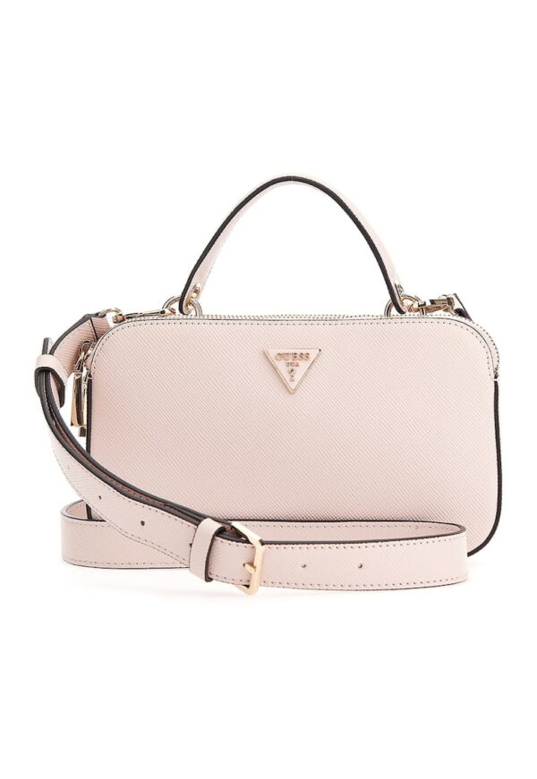 Geanta crossbody de piele saffiano sintetica cu portmoneu detasabil Alexie