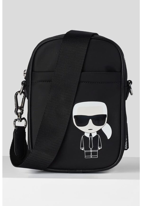 Geanta crossbody cu imprimeu logo Ikonik