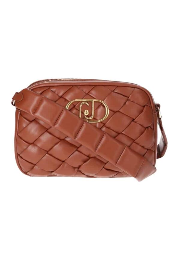 Geanta crossbody de piele ecologica cu aspect impletit