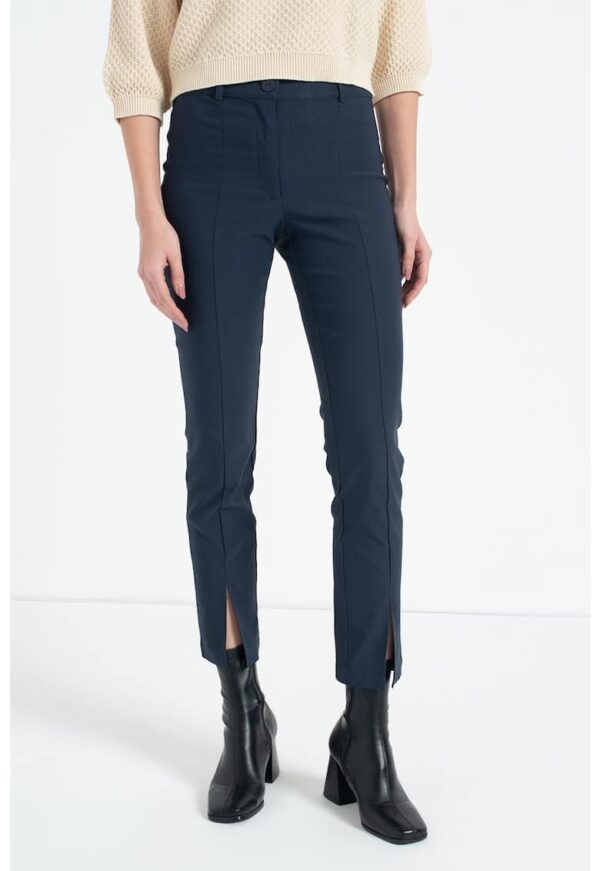Pantaloni cu talie inalta si slit frontal Lola