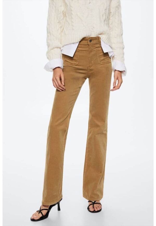 Pantaloni evazati din reiat Valen