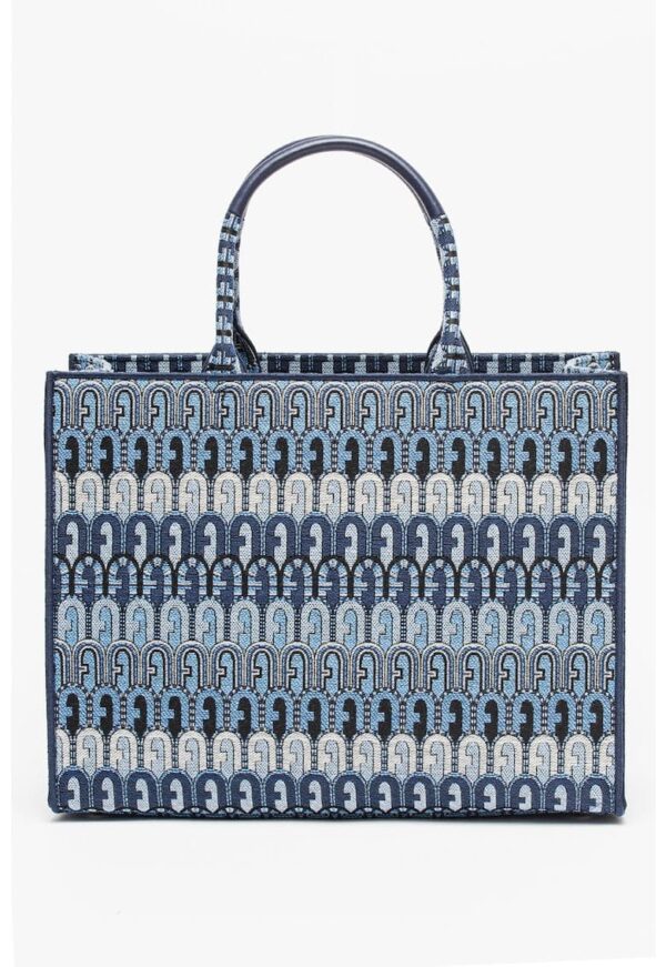 Geanta tote din jacquard cu model monograma Oprotunity