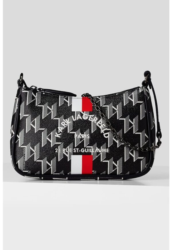 Geanta baguette cu model monograma