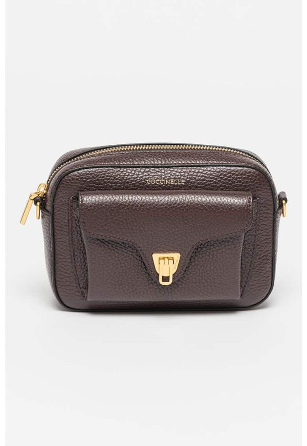 Geanta crossbody de piele cu bareta lata detasabila Beat