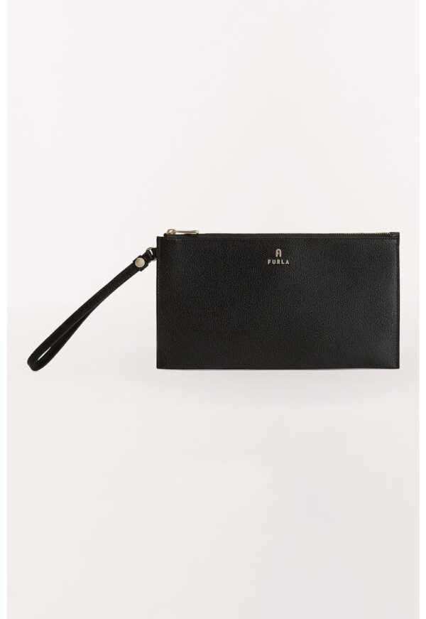 Geanta din piele cu bareta pentru incheietura Camelia