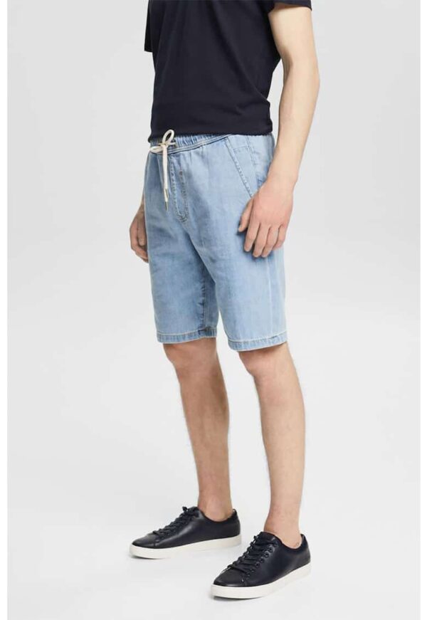 Blugi scurti cu snur si talie elastica
