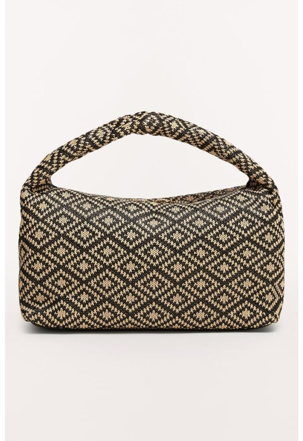 Geanta cu aspect crosetat si maner Ginger