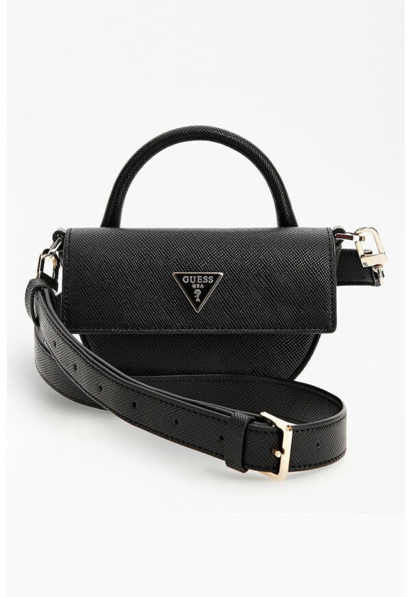 Geanta crossbody mica de piele saffiano sintetica Alexie