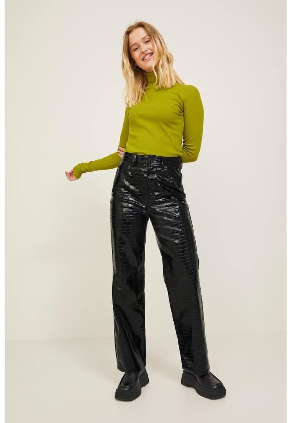 Pantaloni evazati din piele ecologica