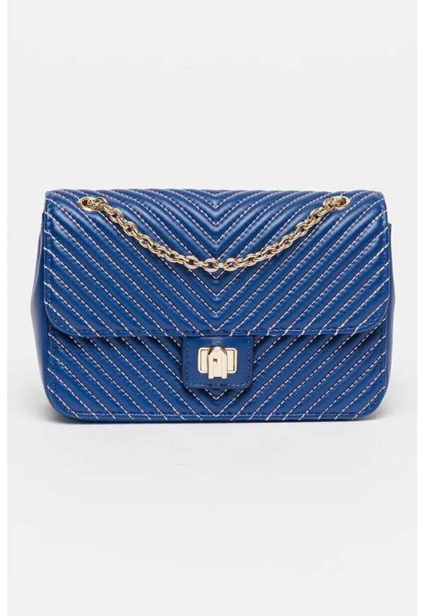 Geanta de piele cu bareta din lant pentru umar Pop Star