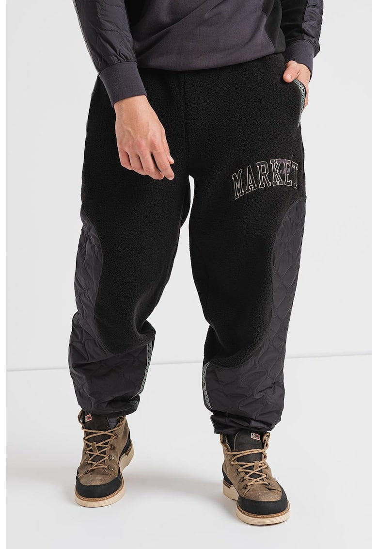Pantaloni relaxed fit cu banda elastica in talie