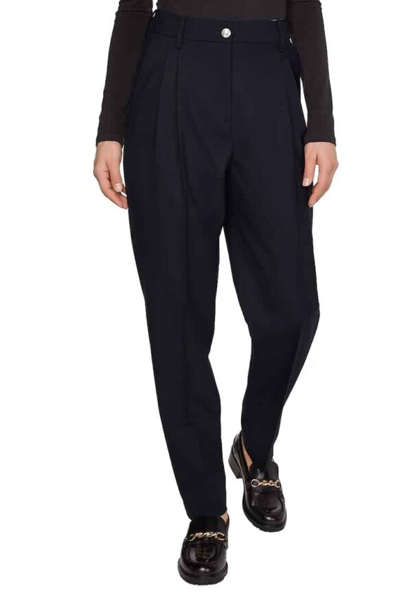 Pantaloni conici din amestec de lana