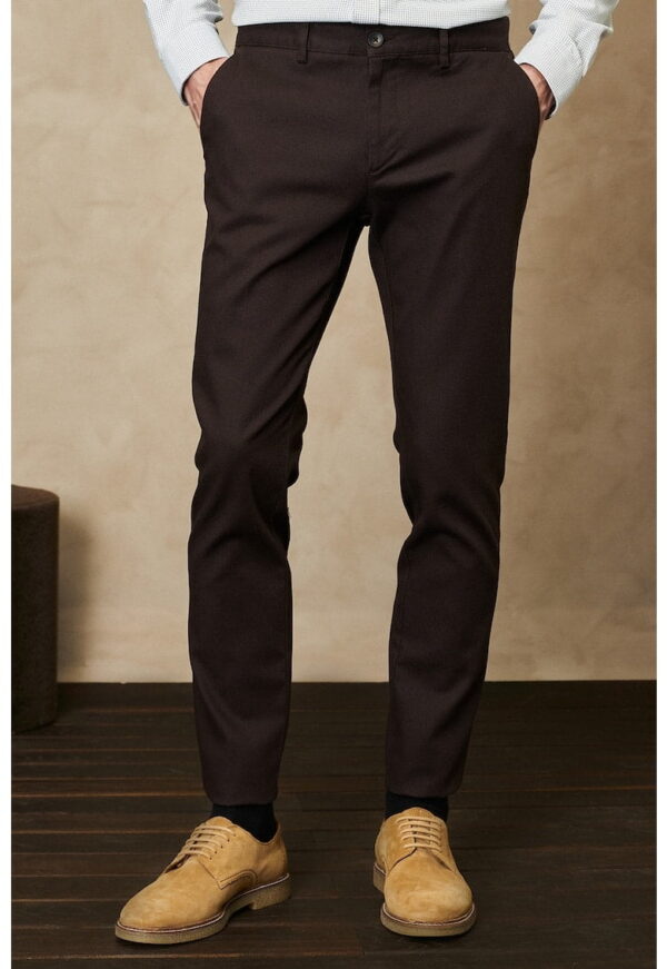 Pantaloni cu talie medie si buzunare oblice