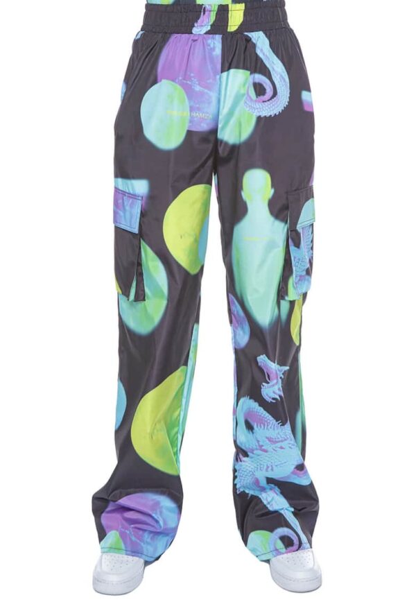 Pantaloni cargo unisex cu croiala ampla Dragon