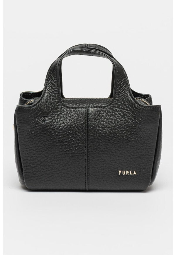 Geanta mica de piele cu bareta detasabila de umar Elsa