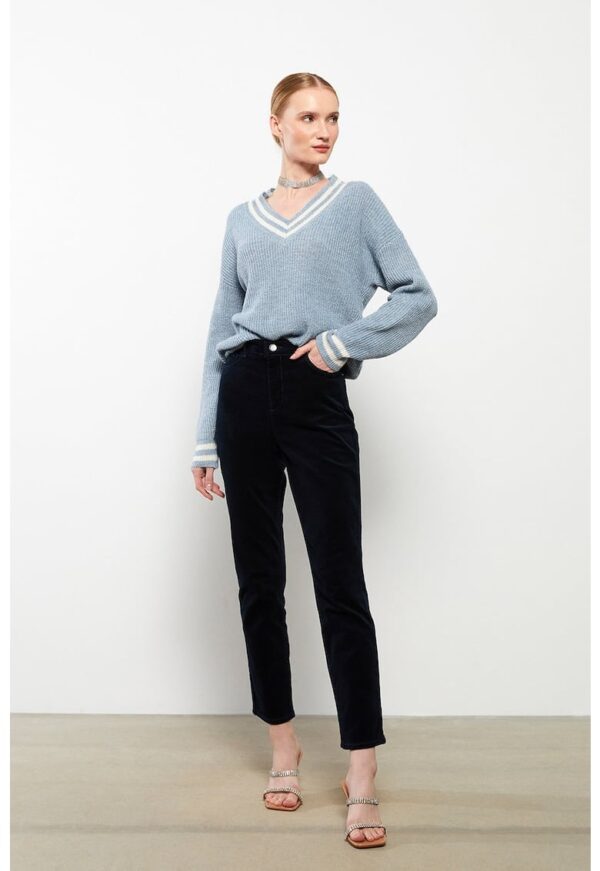 Pantaloni crop catifelati