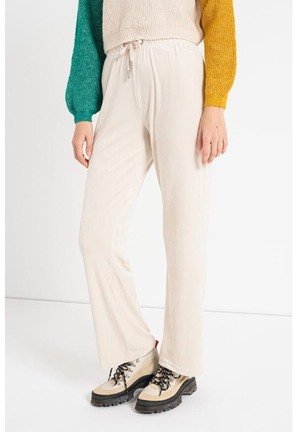 Pantaloni cu aspect catifelan si snur in talie Rebel