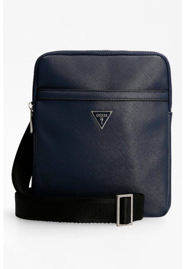 Geanta crossbody de piele ecologica saffiano