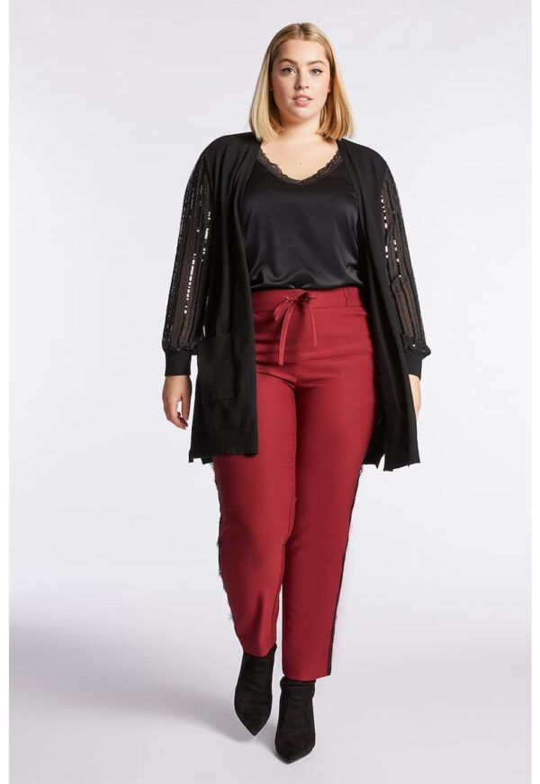 Pantaloni cu banda laterala din dantela