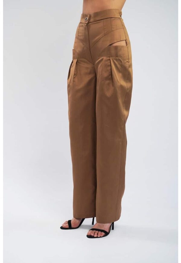 Pantaloni de matase cu croiala ampla