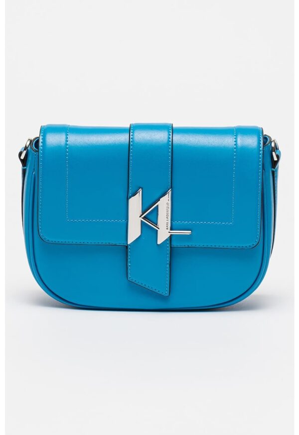 Geanta crossbody de piele cu monograma metalica Saddle