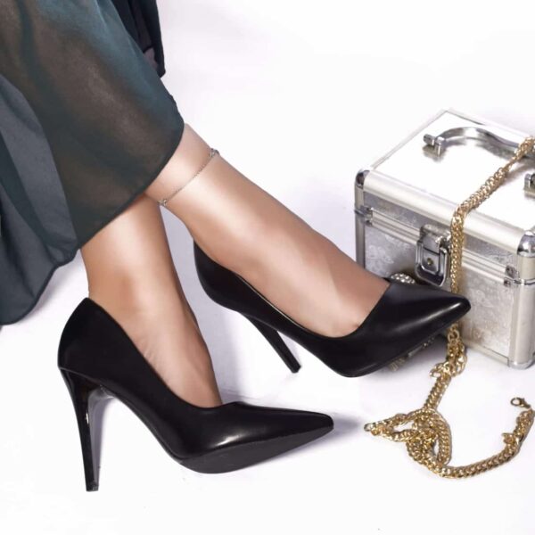 STILETTO Narcy PIELE ECOLOGICA NEGRU