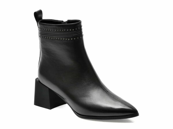Botine EPICA negre, A965C5, din piele naturala