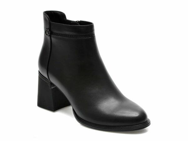 Botine FLAVIA PASSINI negre, 07A1019, din piele naturala