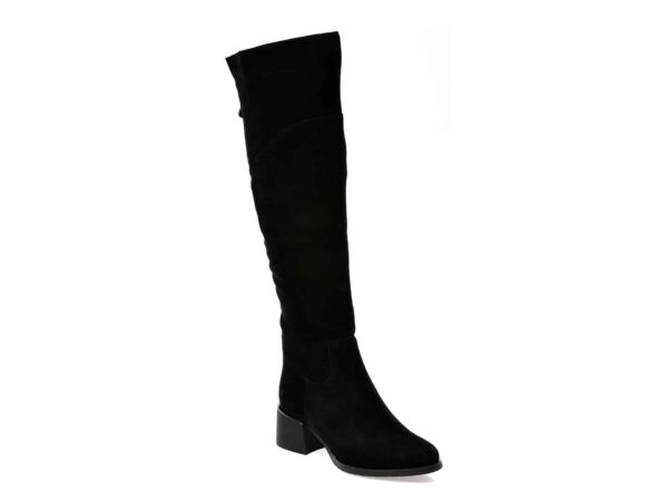 Cizme FLAVIA PASSINI negre, WR025T1, din piele intoarsa